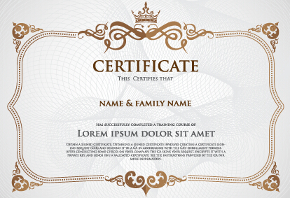 Light color certificate and diploma creative template vector 02  