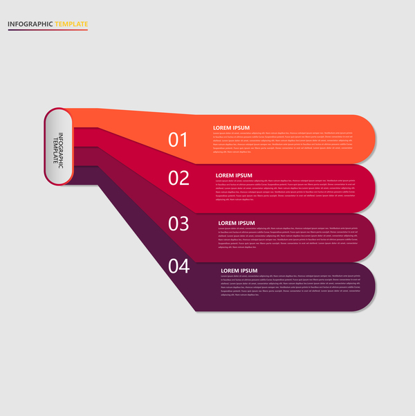Infographic Schablone des Minimalistic-Designs vector Material 14  
