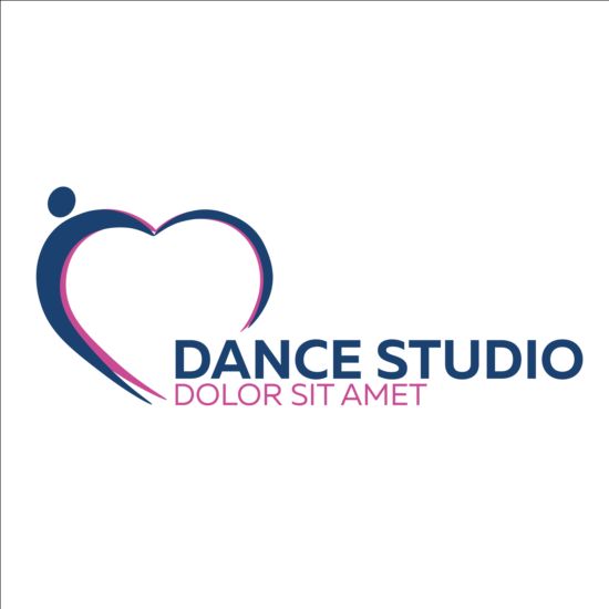 Set of dance studio logos design vector 13  