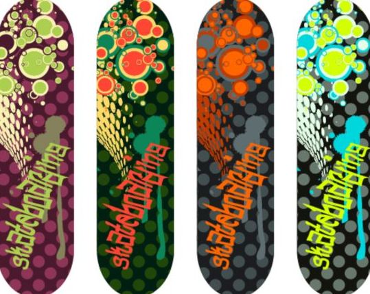 Skateboard-Designmaterial Vektor 13  