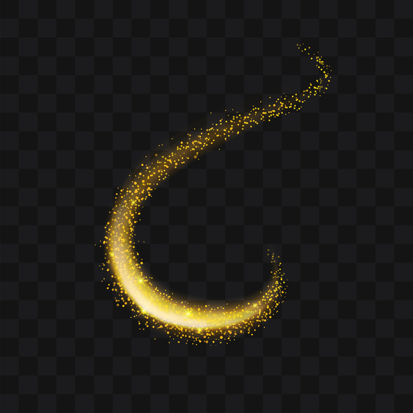 Sparkling golden particles wavy illustration vector 03  