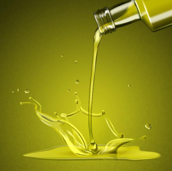 Olivenöl-Vektorhintergrund spritzen  