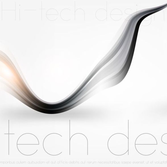 Tech-wellig abstrakte Abbildung-Vektor-Design 04  