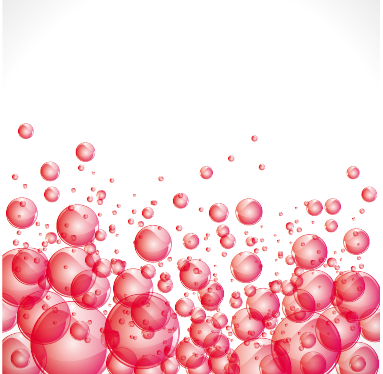 Transparent pink bubbles design vector  