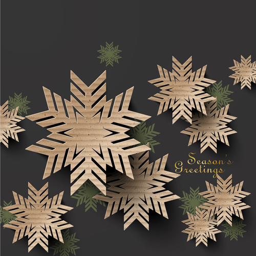 Vector snowflake creative background design 04  