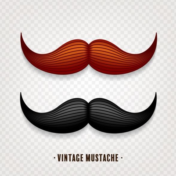 Vintage mustache vector illustration design 03  