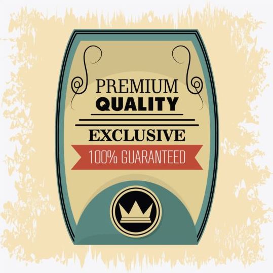 Vintage Premium et qualité Vector label 03  