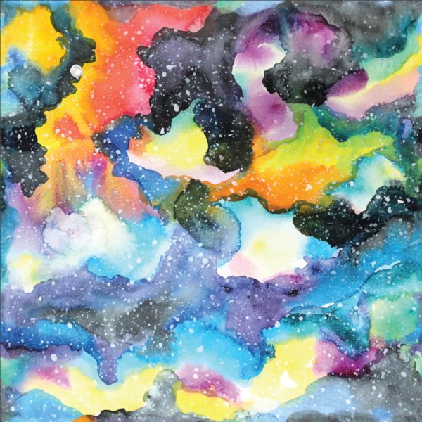 Watercolor cloud grunge background vector 12  