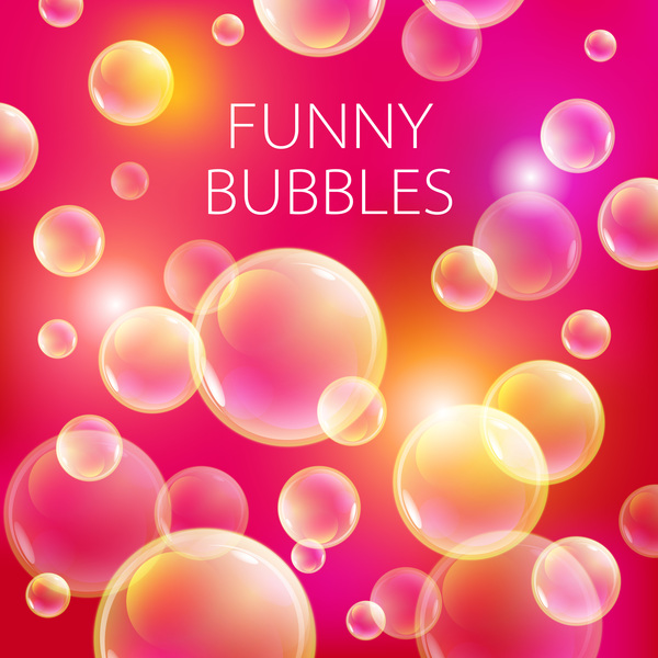 Beautiful bubbles background illustration vector 16  