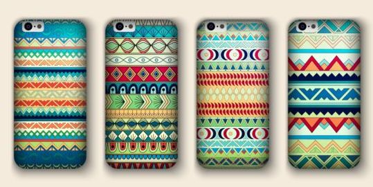 Beautiful mobile phone cover template vector 13  