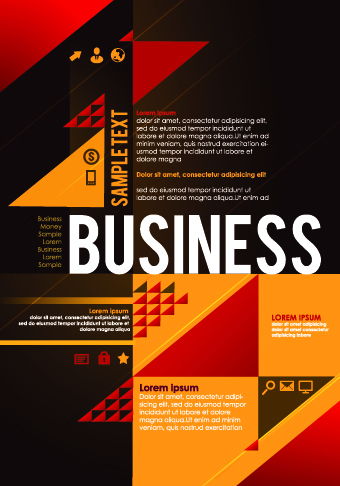 Stylish Business poster cover vector 02  
