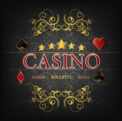 Casino poster cover vector material 04  