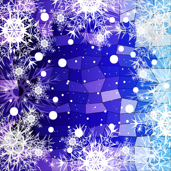 Christmas snö flinga med glänsande polygon bakgrunds vektor 15  