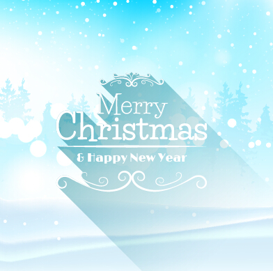 Christmas with new year snow background 01  