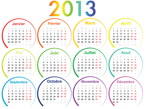 Creative 2013 Calendars design elements vector set 25  
