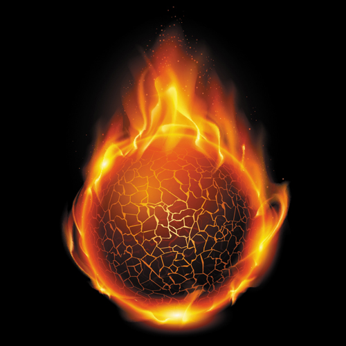 Different shapes of the fire elements vector 01  