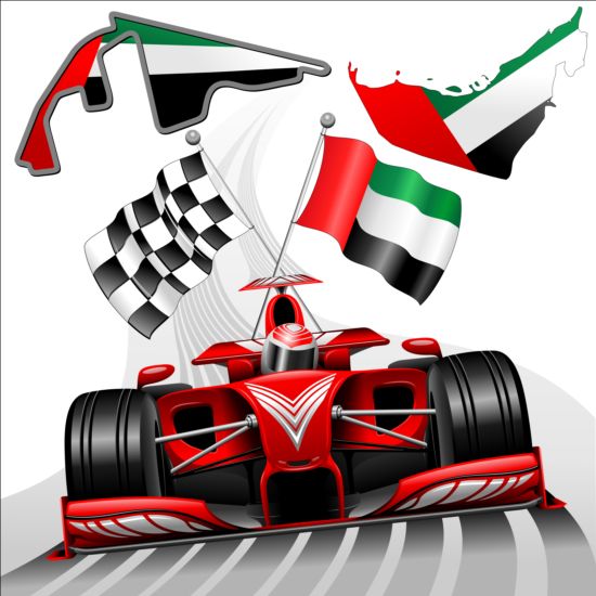 Formula 1 GP sfondo vettore 01  