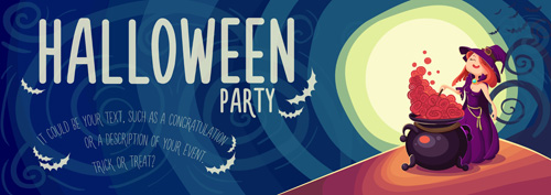 Halloween party poster design creative vector 02  