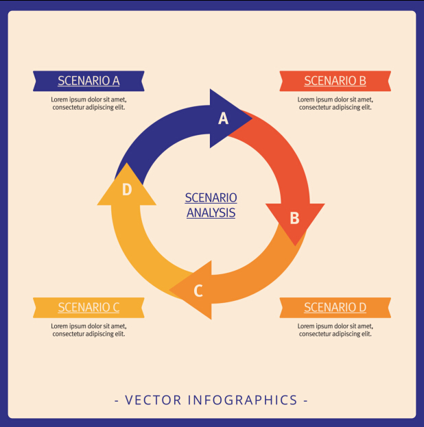 Infographics matrix template vectors 19  