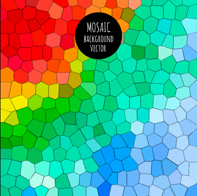 Multicolor mosaic background graphics vector 02  