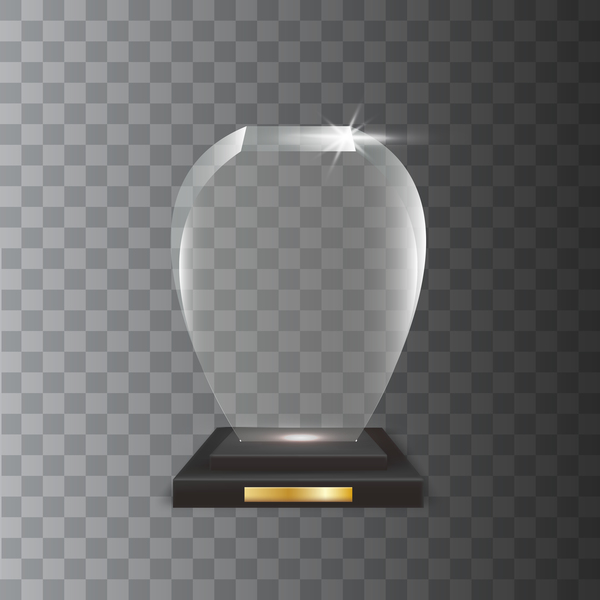 Vecteur de trophée en verre acrylique Polygon 11  