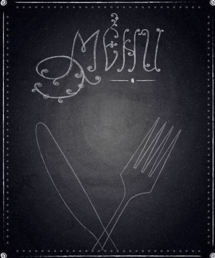 Restaurant menu met Blackboard achtergrond vector 19  