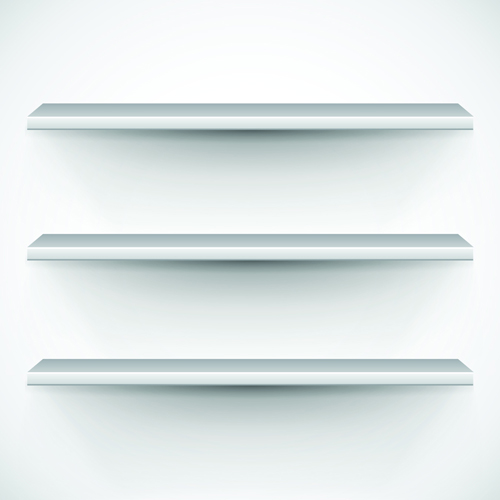 Shiny shelves creative background vector art 04  