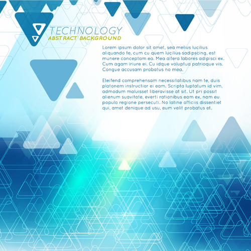 Triangle technology abstract background vector 02  