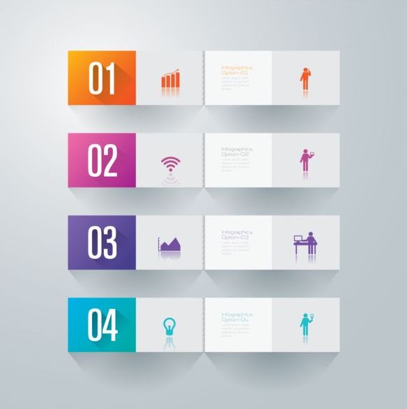 Vector banner with option infographic template 04  