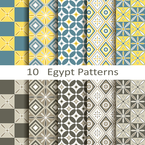 Vector egypt style seamless patterns  