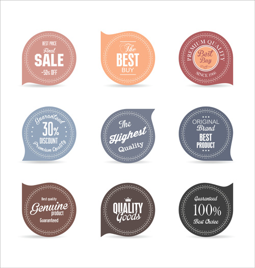 Vector retro badges design set 10  