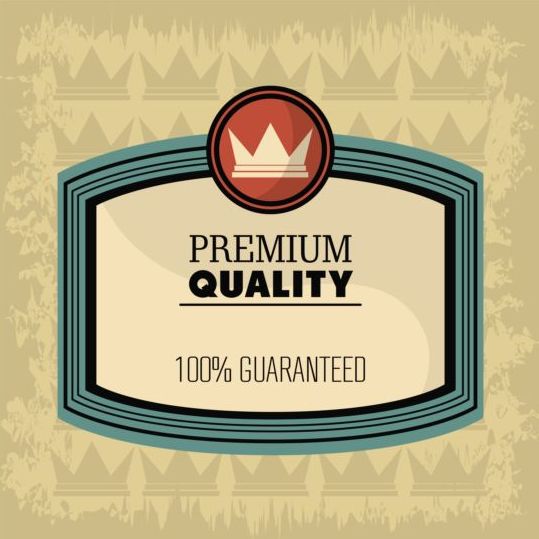 Vintage Premium-und Qualitäts-Etikettenvektor 02  