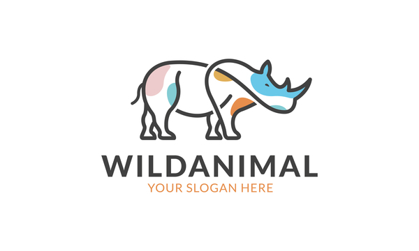 Logo-Vektor des wilden Tieres  