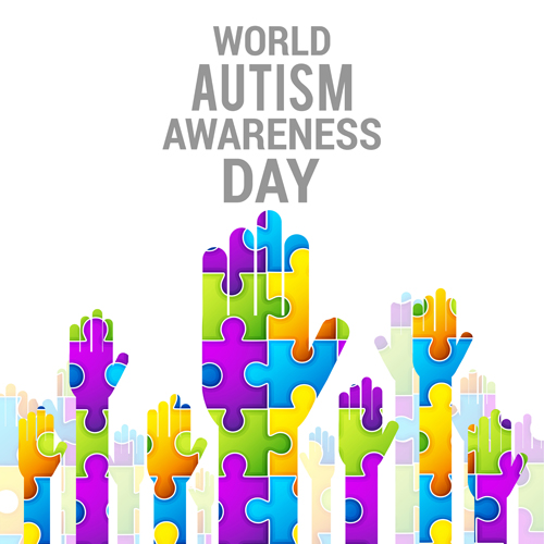 World autism awareness day poster vector 04  