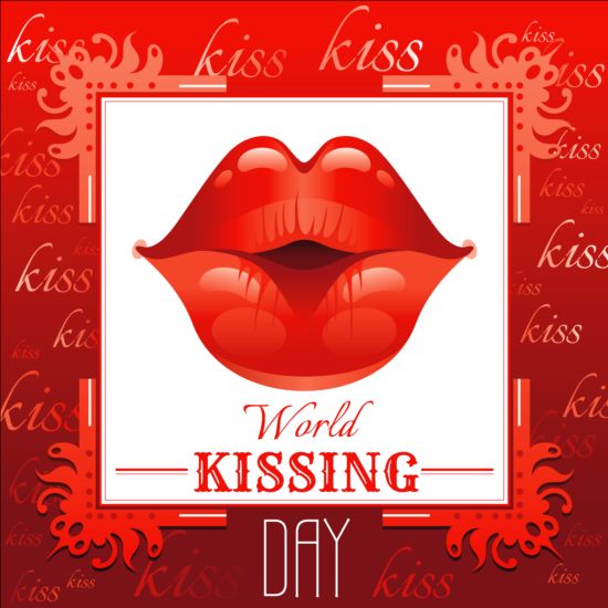 World Kiss dag Creative achtergrond 02  