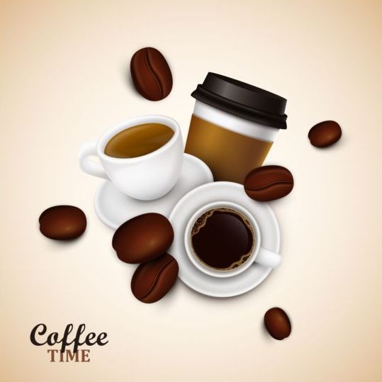 Eleganter Caffee-Art-Hintergrundvektor 01  