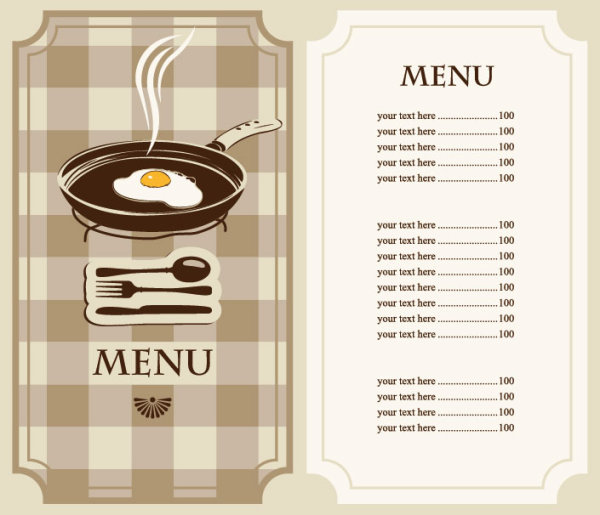 Set of cafe and restaurant menu cover template vector 04  