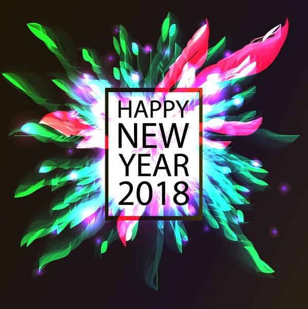 Fantastischer Hintergrund des kreativen Hintergrundes des Hintergrundes 2018 des neuen Jahres  
