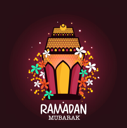 Background ramadan mubarak vector design set 06  