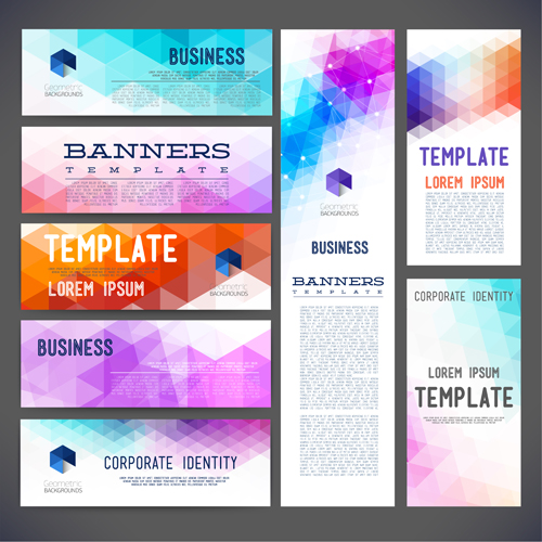 Banner business style vector material  