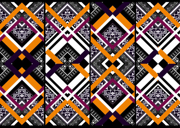 09 の美しい民族装飾パターン ベクトル  