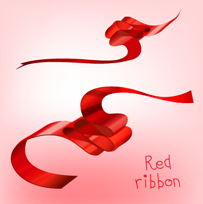 Beautiful red ribbon set 07  