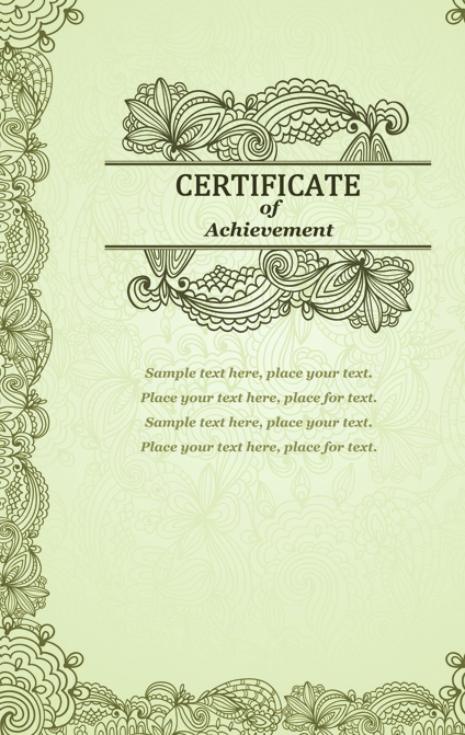 Vector Templates of certificates design set 09  