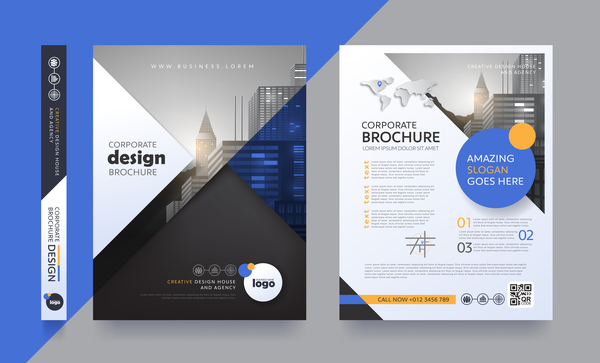 Couverture de la brochure Creative design moderne vector 06  
