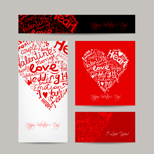 Creative hearts Valentines Day cards 01  