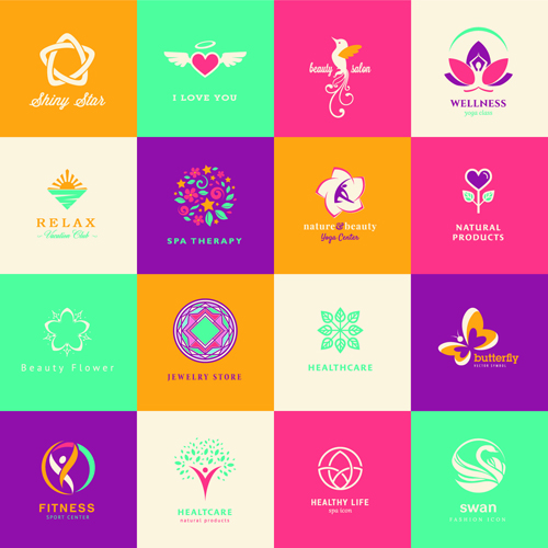 Creative medical and healthcare logos vector set 03  
