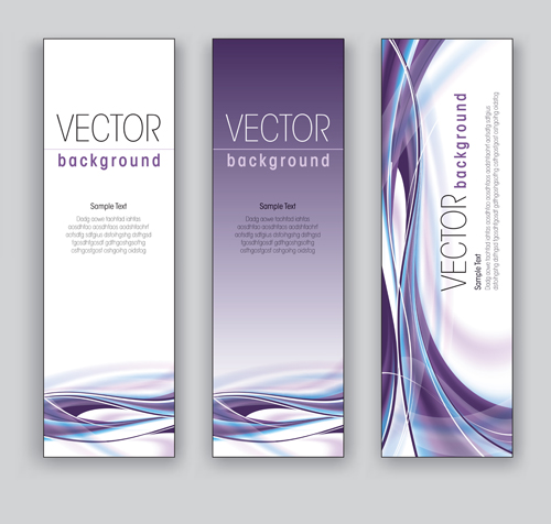 Creative modern banners set vector 03  