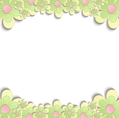 Cute paper flower with white background vector  