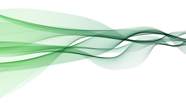 Green abstract wavy lines vector  