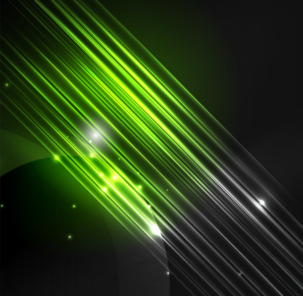 Vecteur de fond de lumières polaires vertes 02  